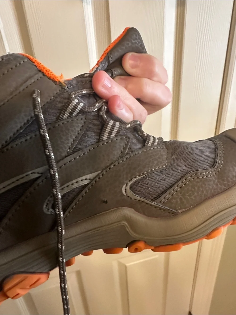 Merrell Kids Brown and Orange Trail Mid-Top Boots